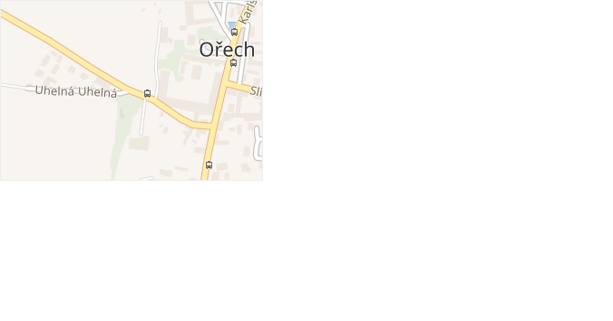 Zbuzanská v obci Ořech - mapa ulice