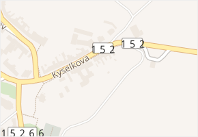 Kyselkova v obci Ořechov - mapa ulice