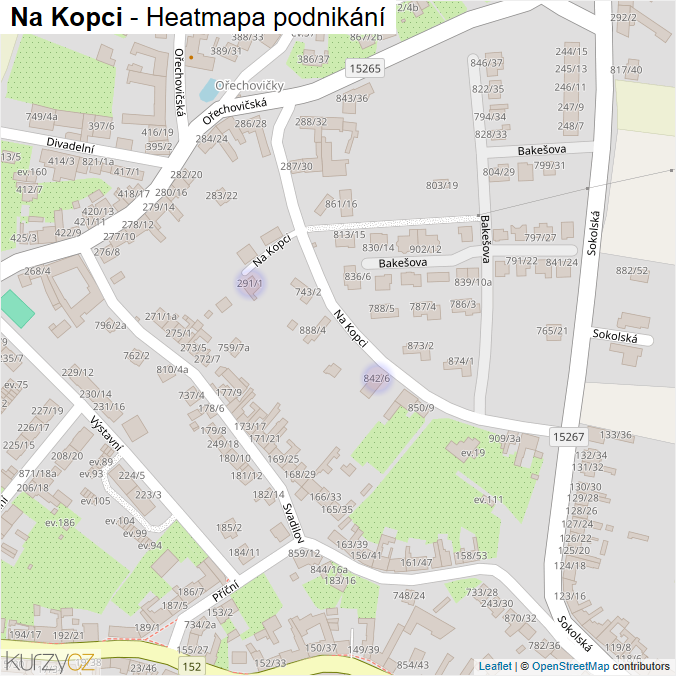 Mapa Na Kopci - Firmy v ulici.