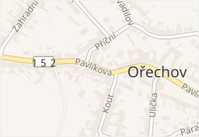 Pavlíkova v obci Ořechov - mapa ulice