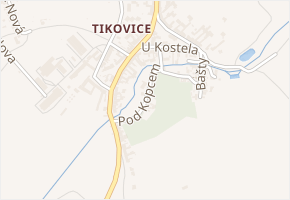 Pod Kopcem v obci Ořechov - mapa ulice