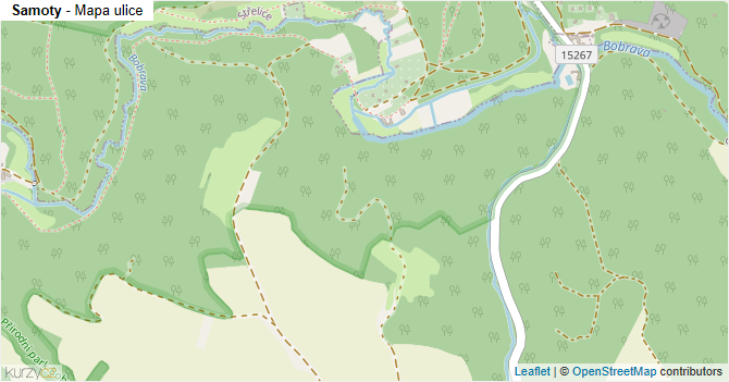 Samoty - mapa ulice