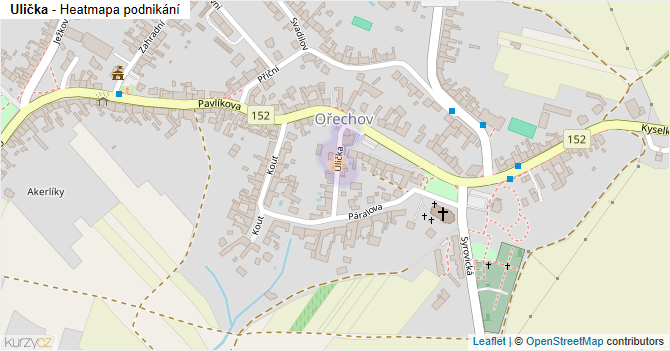 Ulička - mapa podnikání