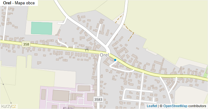 Orel - mapa obce