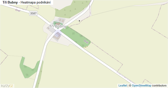 Tři Bubny - mapa podnikání