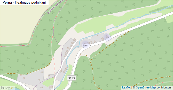 Perná - mapa podnikání