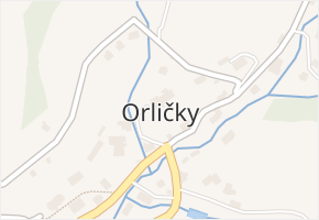 Orličky v obci Orličky - mapa části obce