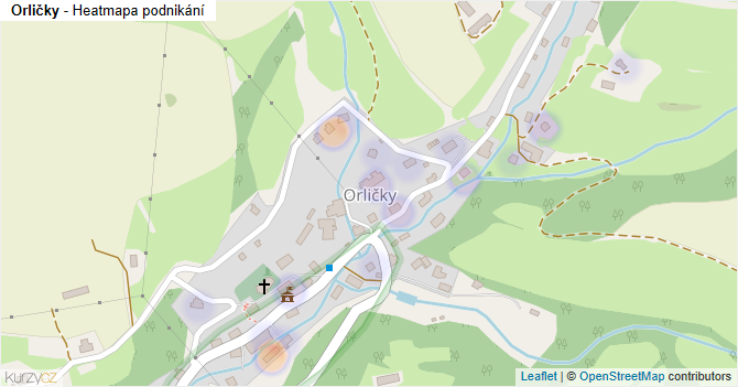 Orličky - mapa podnikání