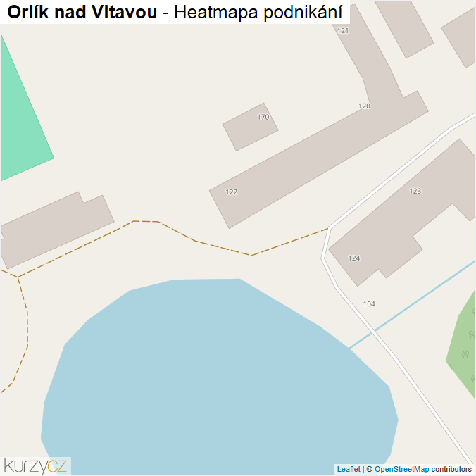 Mapa Orlík nad Vltavou - Firmy v obci.