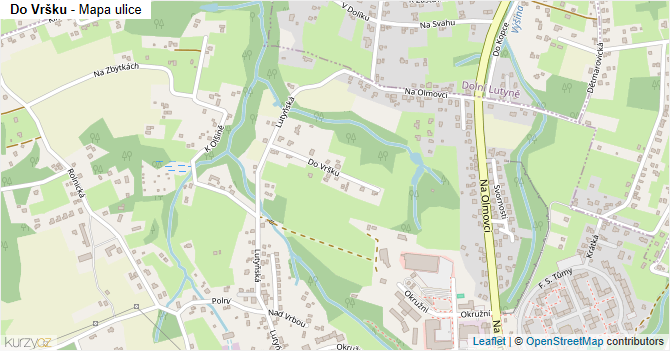 Do Vršku - mapa ulice