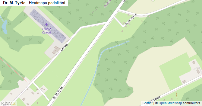 Dr. M. Tyrše - mapa podnikání