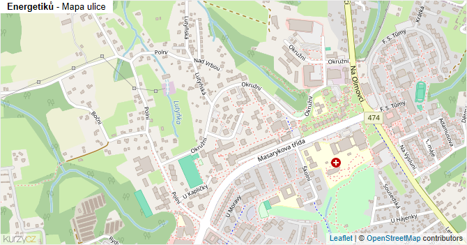 Energetiků - mapa ulice