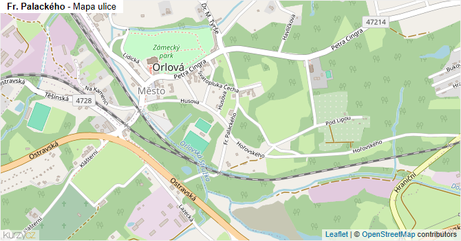 Fr. Palackého - mapa ulice