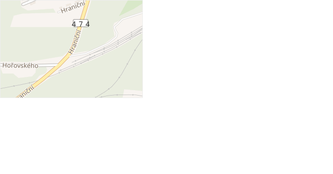 Hraniční v obci Orlová - mapa ulice