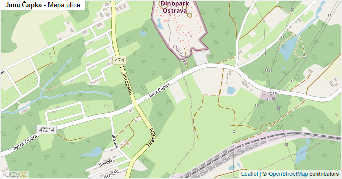 Jana Čapka - mapa ulice