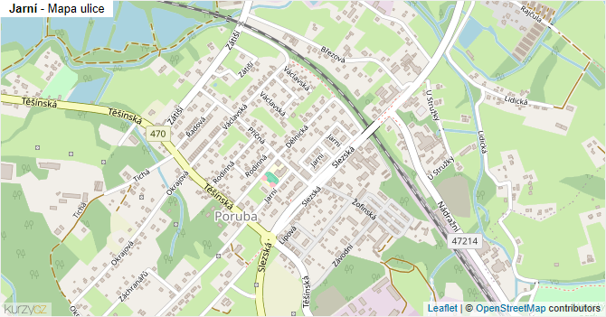 Jarní - mapa ulice