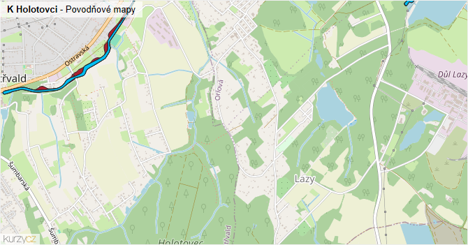 K Holotovci - záplavové mapy stoleté vody