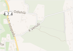 K Venuši v obci Orlová - mapa ulice