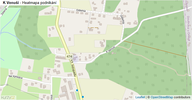 K Venuši - mapa podnikání