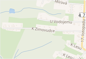 K Zimovudce v obci Orlová - mapa ulice