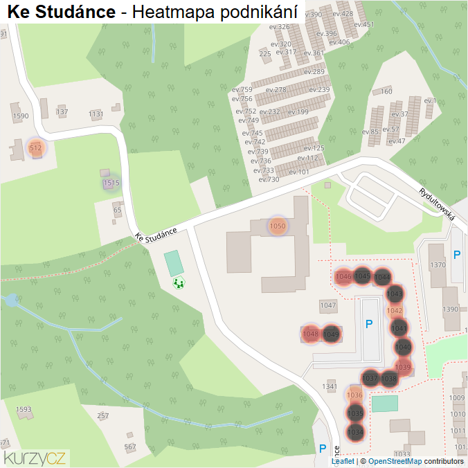 Mapa Ke Studánce - Firmy v ulici.