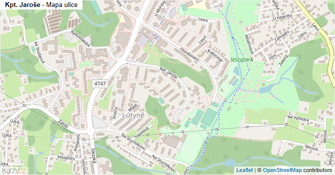 Kpt. Jaroše - mapa ulice