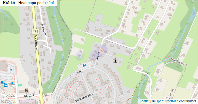 Krátká - mapa podnikání