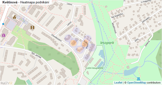 Květinová - mapa podnikání