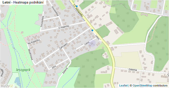 Letní - mapa podnikání