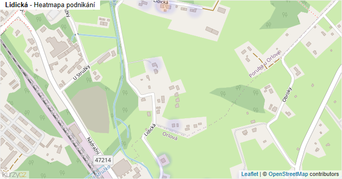 Lidická - mapa podnikání