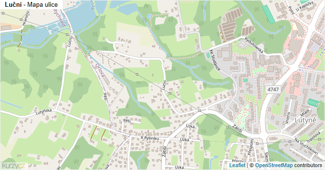 Luční - mapa ulice