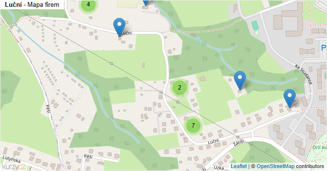 Luční - mapa firem