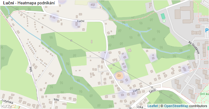 Luční - mapa podnikání
