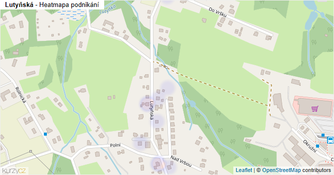 Lutyňská - mapa podnikání