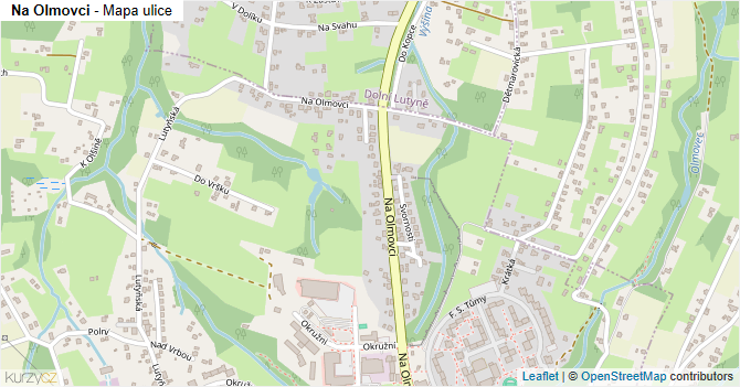 Na Olmovci - mapa ulice