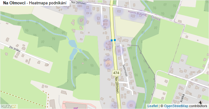 Na Olmovci - mapa podnikání