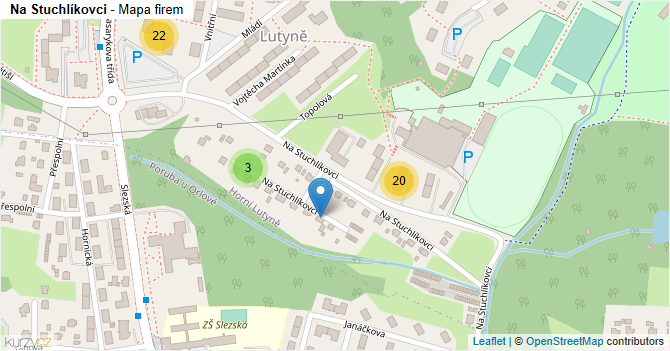 Na Stuchlíkovci - mapa firem