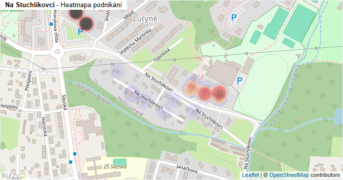 Na Stuchlíkovci - mapa podnikání