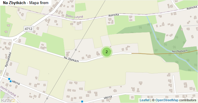 Na Zbytkách - mapa firem