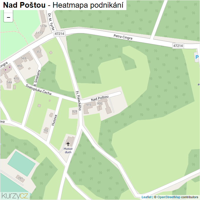 Mapa Nad Poštou - Firmy v ulici.