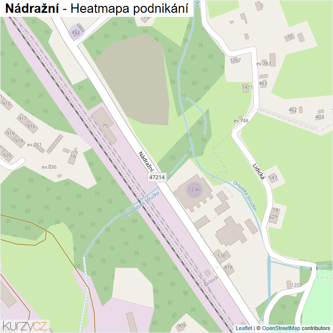 Mapa Nádražní - Firmy v ulici.