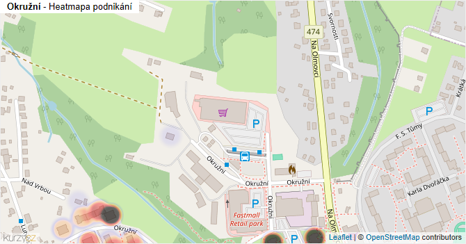 Okružní - mapa podnikání