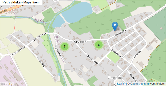 Petřvaldská - mapa firem