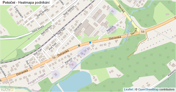 Potoční - mapa podnikání