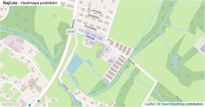 Rajčula - mapa podnikání