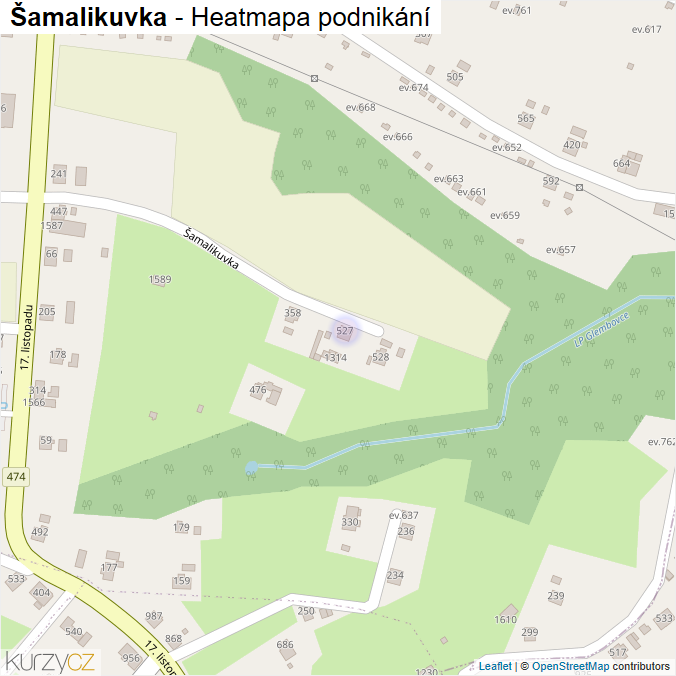 Mapa Šamalikuvka - Firmy v ulici.