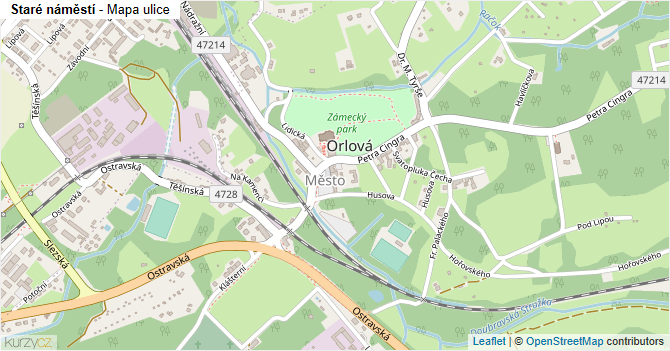 Staré náměstí - mapa ulice