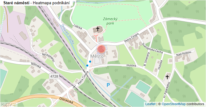 Staré náměstí - mapa podnikání
