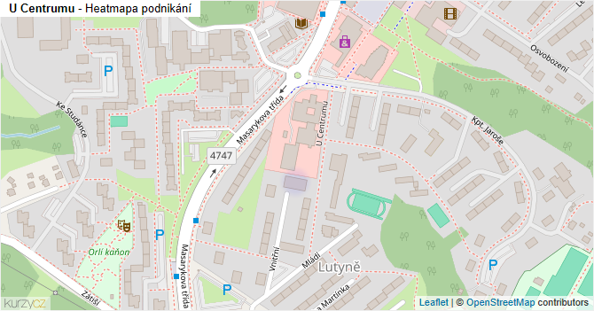 U Centrumu - mapa podnikání