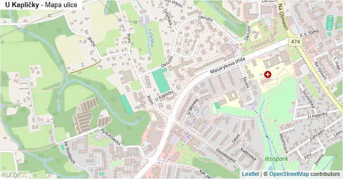 U Kapličky - mapa ulice
